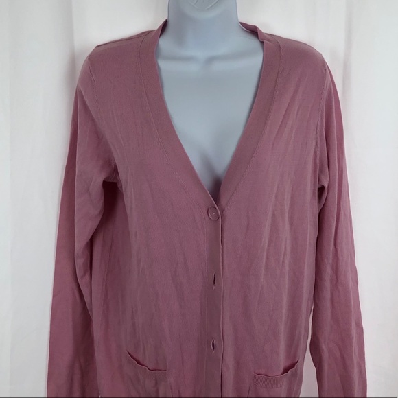 Talbots button front cotton cardigan pockets S - Picture 2 of 6